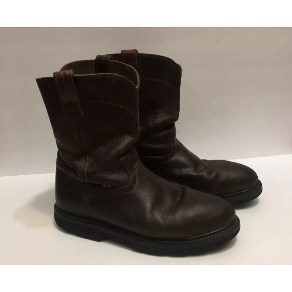 justin steel toe slip on boots